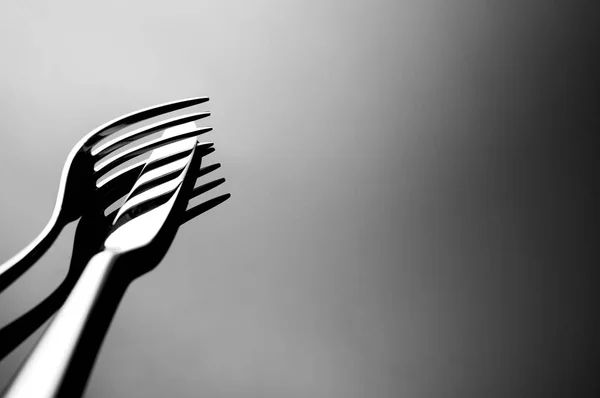 Fork Knife Black — Stock Photo, Image