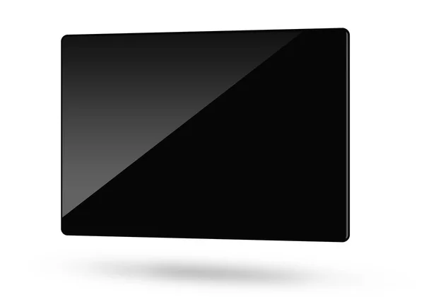 Blank Black Monitor White — Stock Photo, Image