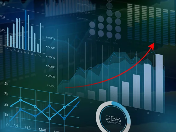 Abstract Stock Market Chart — Stock Photo, Image