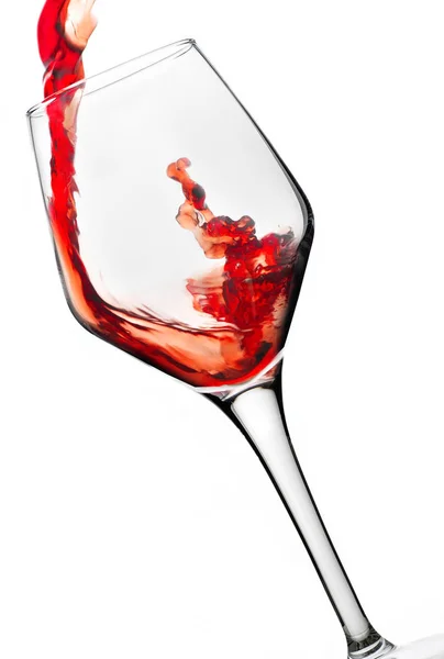 Bicchiere Vino Rosso Isolato — Foto Stock