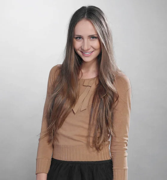 Jovem Alegre Retrato Menina — Fotografia de Stock