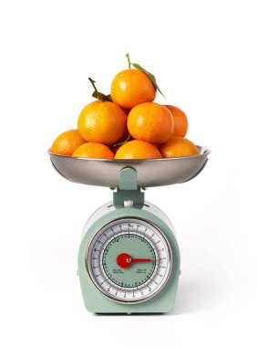 mandalina beyaz izole