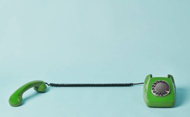 Vintage telefon ve telefon ahizesi