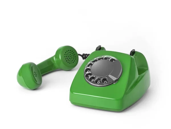 Vintage Telephone Isolated White — Stock Photo, Image
