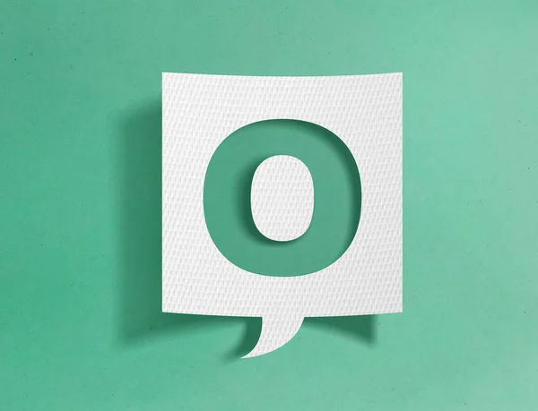 Speech Bubble Letter Green Background — Stock Photo, Image