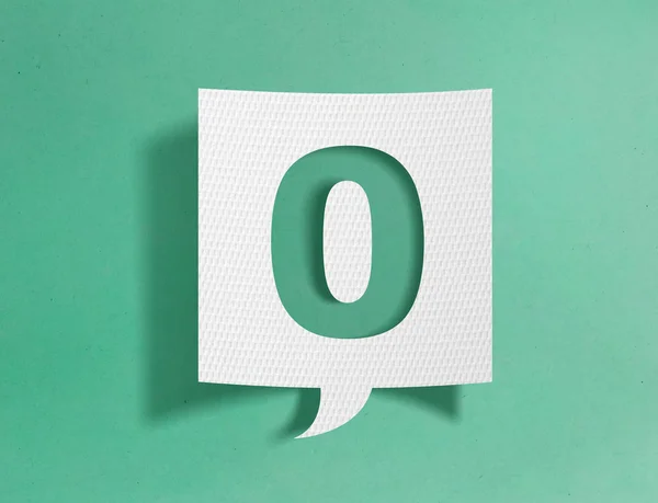 Speech Bubble Number Green Background — Stock Photo, Image