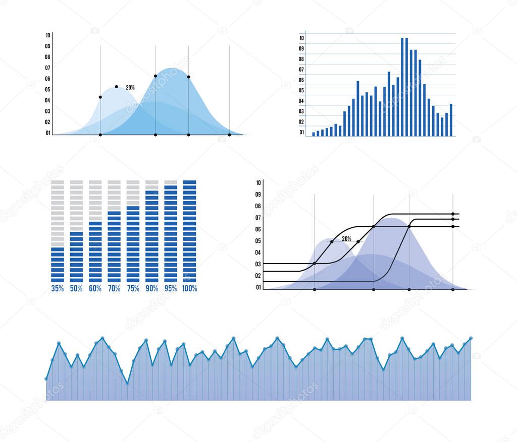 Data charts concept