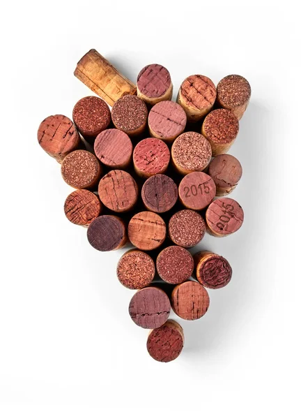 Vin korkar formad som en druva — Stockfoto