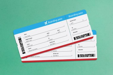 Boarding passes clipart