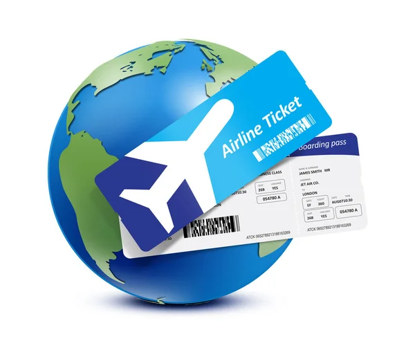 Internationale Flugtickets — Stockfoto