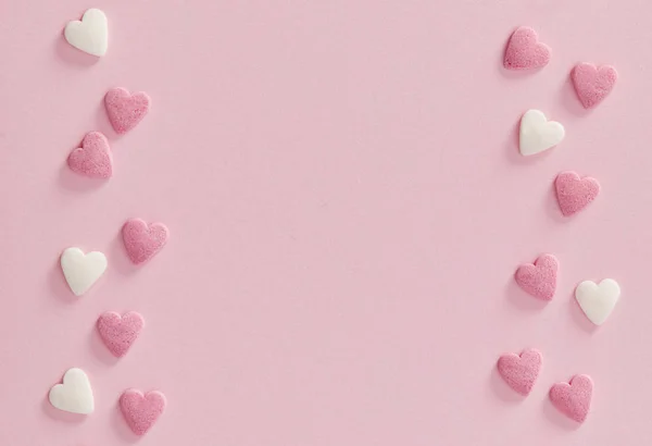 Rózsaszín és fehér kandalló alakú Sprinkles — Stock Fotó