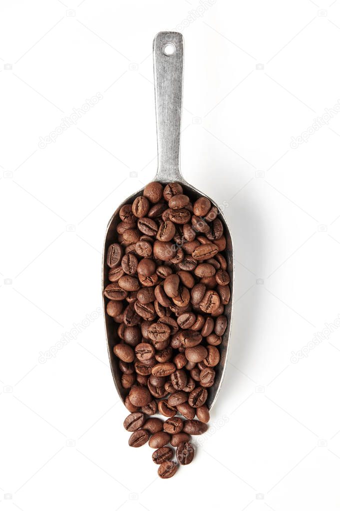 Coffee beans serving scoop