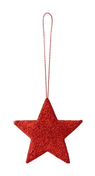 Red Christmas star ornament — Stock Photo, Image