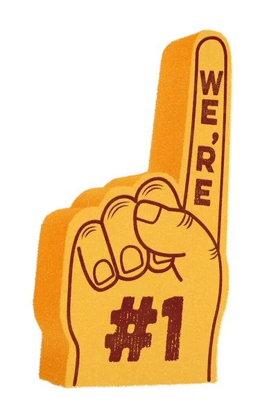 Foam Fingers Icons In Six Colors We39re 1 Lets39 Go Number One Fan Stock  Illustration - Download Image Now - iStock