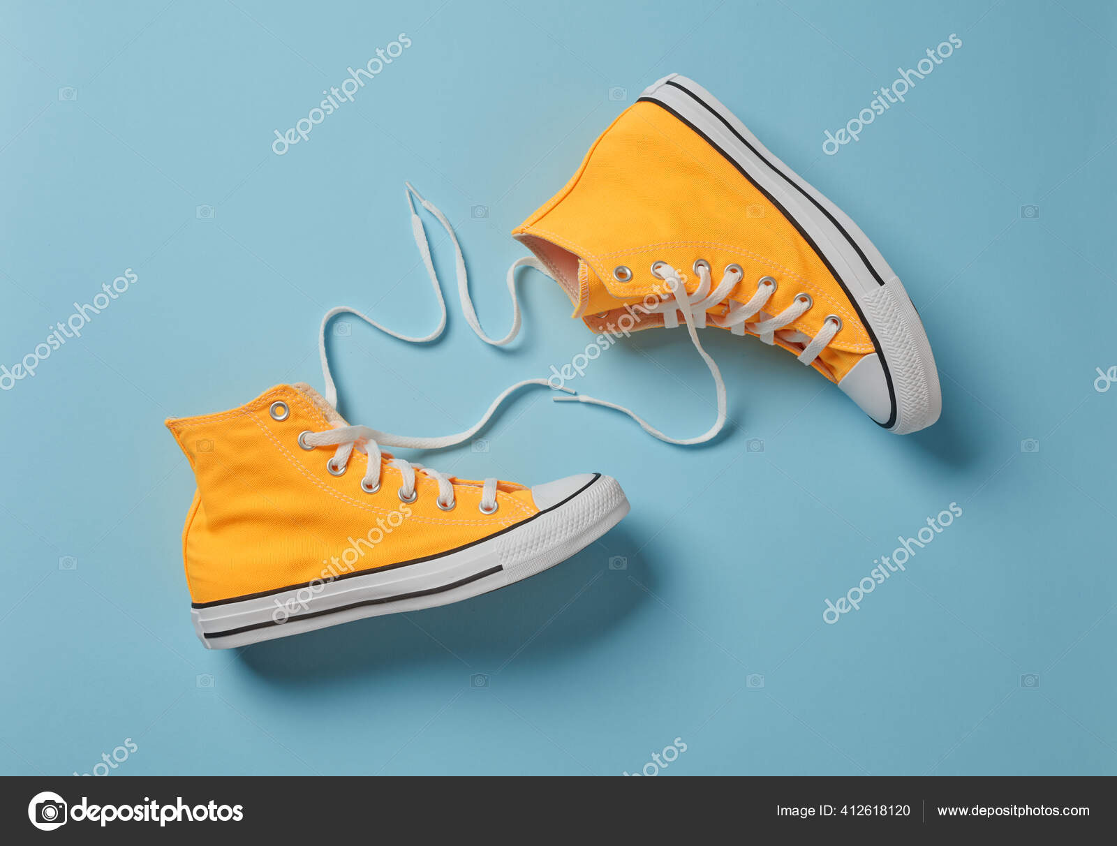 yellow canvas trainers