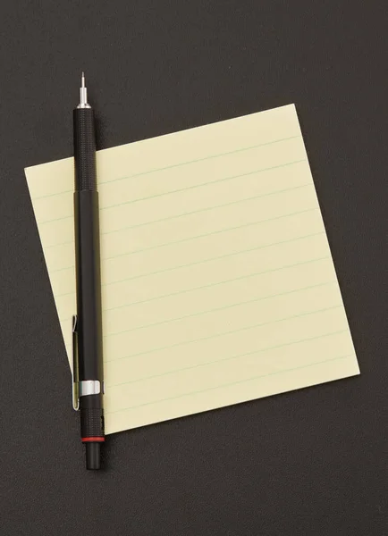 Ołówek Notatka Samoprzylepna Tablicy — Zdjęcie stockowe