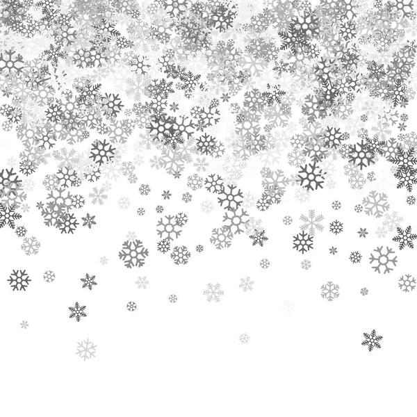 Padrão abstrato de flocos de neve em queda — Vetor de Stock