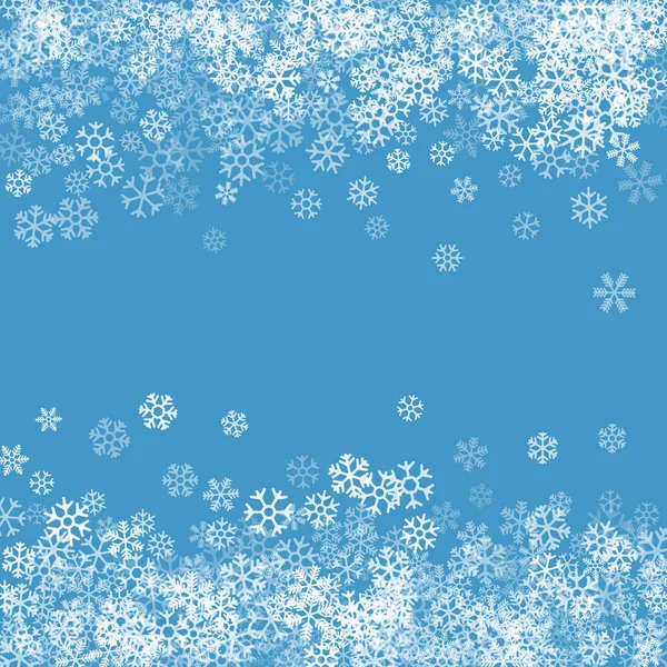 Patrón abstracto de la caída de copos de nieve — Archivo Imágenes Vectoriales