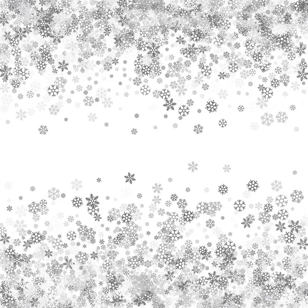 Patrón abstracto de la caída de copos de nieve — Vector de stock