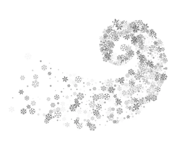 Copos de nieve retorcidos en vórtice — Archivo Imágenes Vectoriales