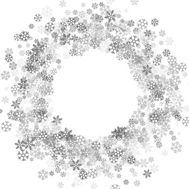 Çerçeve veya kenarlığını rasgele dağılım kar taneleri