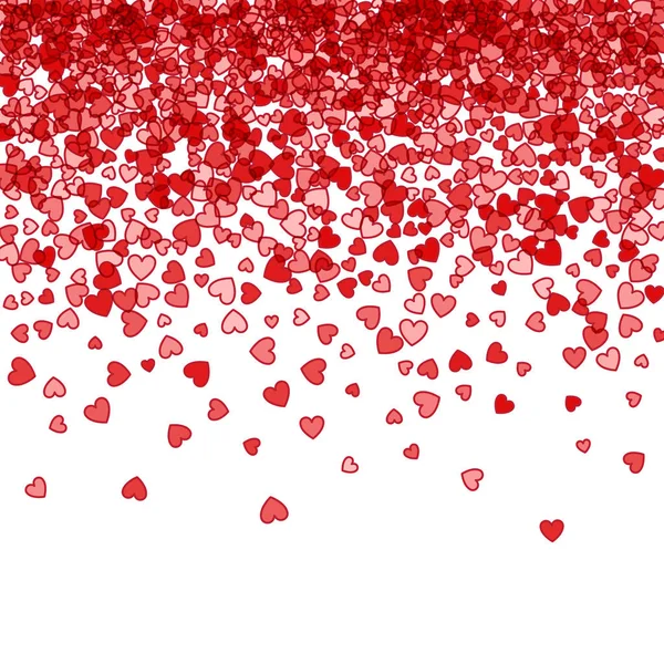 Background of random falling hearts — Stock Vector