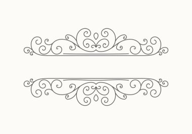 El ile düzenlenebilir kontur retro tarzı dekoratif kenarlık çekilmiş. Vintage kaligrafi vignette veya bölücü için tebrik kartı, afiş, parti, düğün davetiyesi, menü, kartpostal. Vektör çizim.