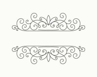 Elle çizilmiş Dekoratif kenarlık retro tarzı