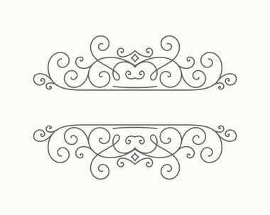 Elle çizilmiş Dekoratif kenarlık retro tarzı