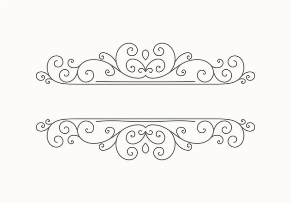 Bordure Décorative Dessinée Main Dans Style Rétro Avec Trait Modifiable — Image vectorielle