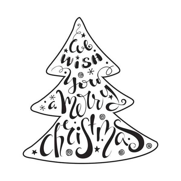 Nous vous souhaitons un joyeux Noël citation — Image vectorielle