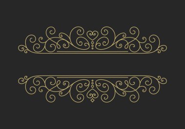 Elle çizilmiş Dekoratif kenarlık retro tarzı