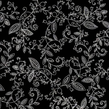 Soyut El çekilmiş gümüş desen