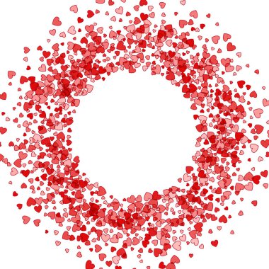 Çerçeve veya rasgele dağılım kalplerin kenarlık