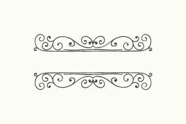 Elle çizilmiş Dekoratif kenarlık grunge retro tarzı