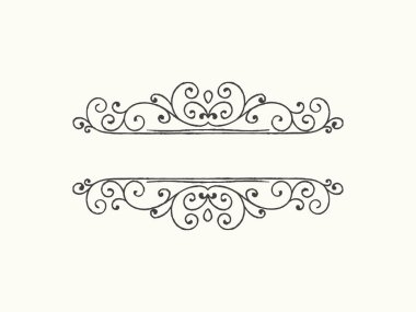 Elle çizilmiş Dekoratif kenarlık grunge retro tarzı