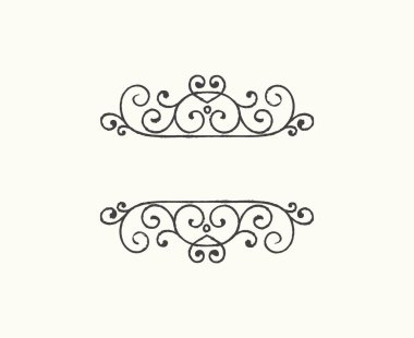 Elle çizilmiş Dekoratif kenarlık grunge retro tarzı