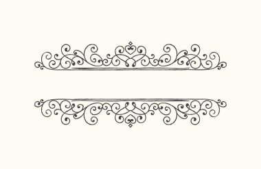Elle çizilmiş Dekoratif kenarlık grunge retro tarzı
