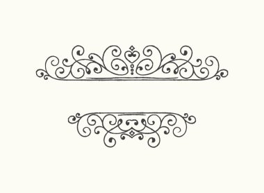 Elle çizilmiş Dekoratif kenarlık grunge retro tarzı