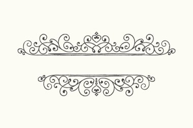 Elle çizilmiş Dekoratif kenarlık grunge retro tarzı