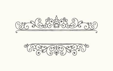 Elle çizilmiş Dekoratif kenarlık grunge retro tarzı