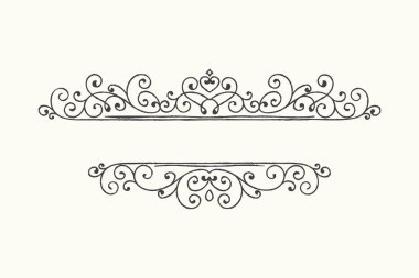 Elle çizilmiş Dekoratif kenarlık grunge retro tarzı