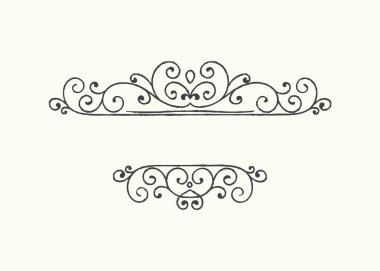 Elle çizilmiş Dekoratif kenarlık grunge retro tarzı