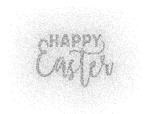 Glitter textured inscription Happy Easter — Stock Vector