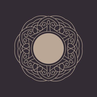 Zarif çiçek monogram tasarım şablonu