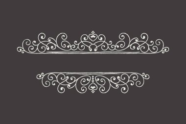 Elle çizilmiş Dekoratif kenarlık grunge retro tarzı