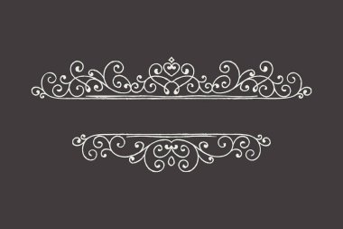 Elle çizilmiş Dekoratif kenarlık grunge retro tarzı