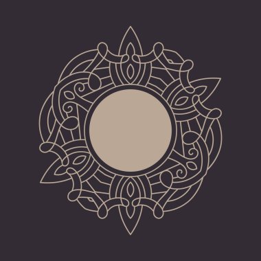 Zarif çiçek monogram tasarım şablonu