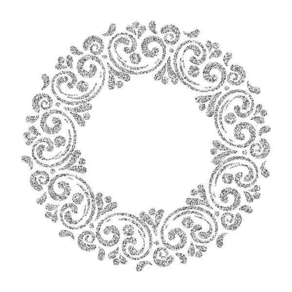 Cadre floral rétro élégant dessiné à la main — Image vectorielle