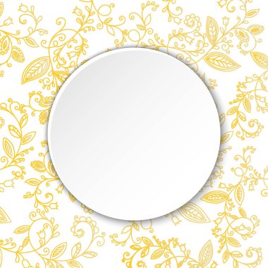 Soyut arka plan. Yuvarlak kağıt konuşma balonu.